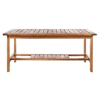 Acacia Wood & Navy 4-pc. Outdoor Furniture Set