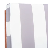 Gray Striped Eucalyptus Wood Sun Lounger