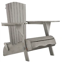 Leta Gray Wood Adirondack Chairs, Set of 2