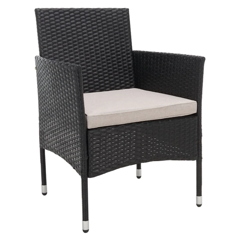 Alma Black Wicker 4-pc. Outdoor Living Set