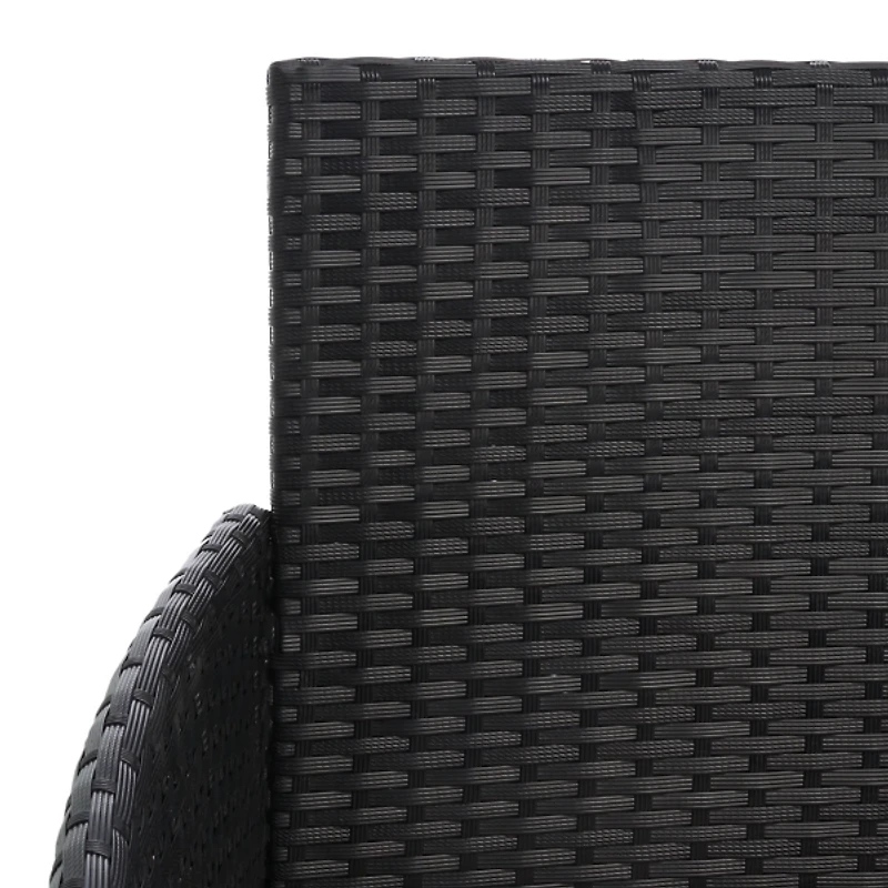 Alma Black Wicker 4-pc. Outdoor Living Set