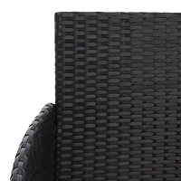 Alma Black Wicker 4-pc. Outdoor Living Set