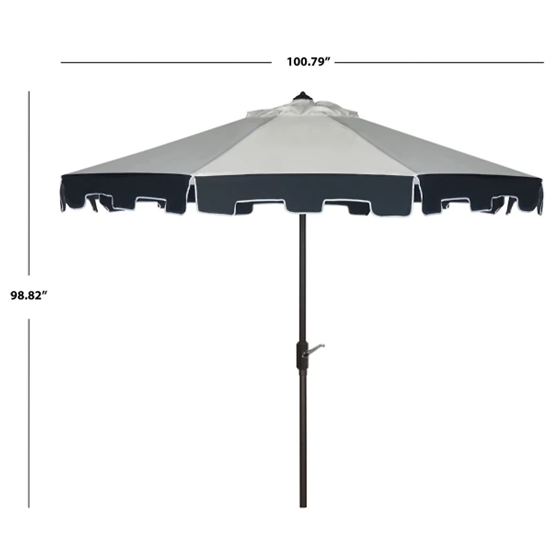 Ivory & Navy Traditional Outdoor Umbrella