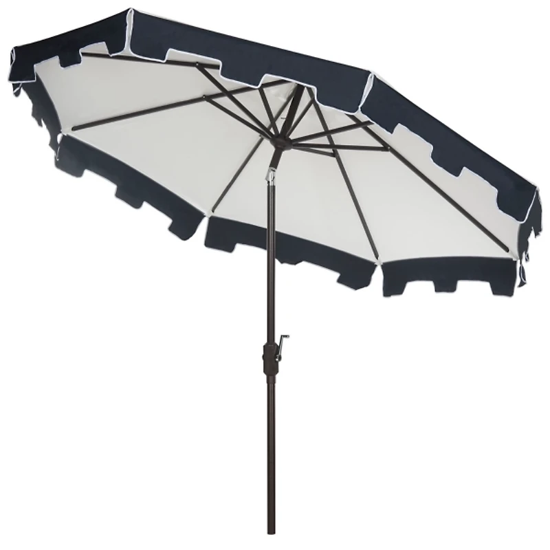 Ivory & Navy Traditional Outdoor Umbrella