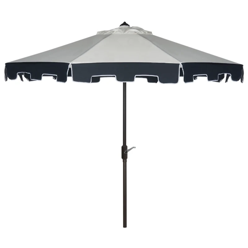 Ivory & Navy Traditional Outdoor Umbrella