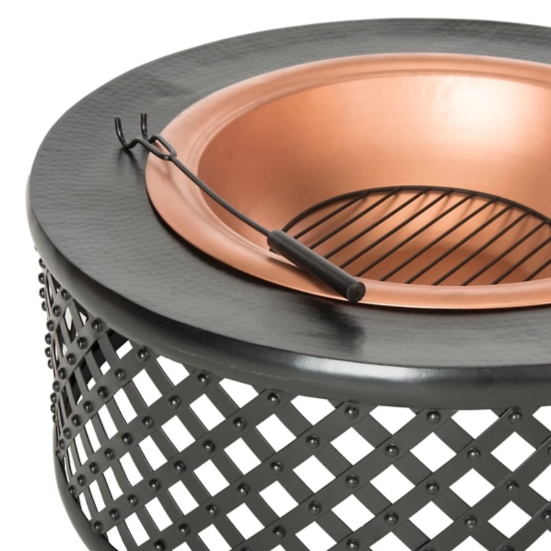 Copper and Black Outdoor Fire Pit
