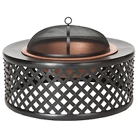 Copper and Black Outdoor Fire Pit
