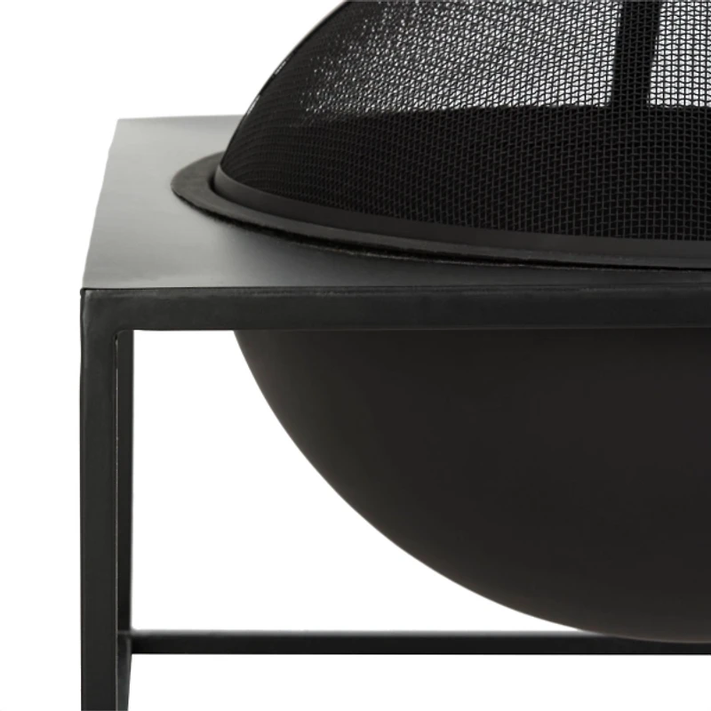 Black Industrial Outdoor Fire Pit