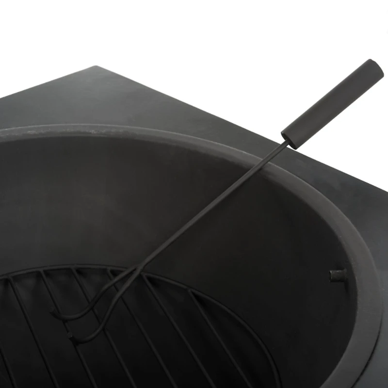 Black Industrial Outdoor Fire Pit