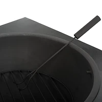Black Industrial Outdoor Fire Pit