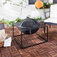 Black Industrial Outdoor Fire Pit