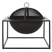 Black Industrial Outdoor Fire Pit