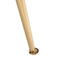 White Upholstered Mid-Century Accent Chair