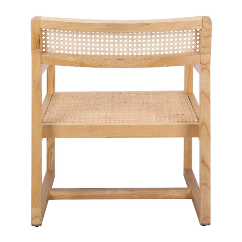 Natural Elm Wood Coastal Accent Chair
