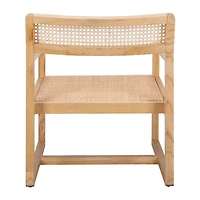 Natural Elm Wood Coastal Accent Chair