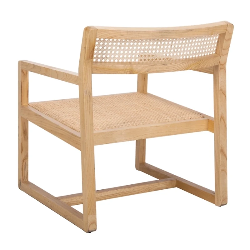 Natural Elm Wood Coastal Accent Chair