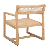 Natural Elm Wood Coastal Accent Chair