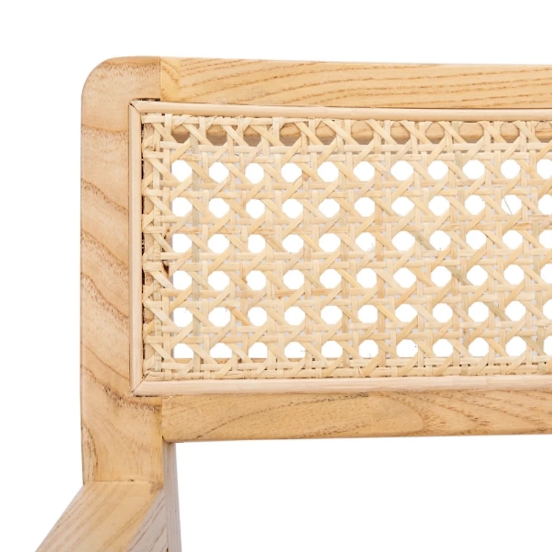 Natural Elm Wood Coastal Accent Chair