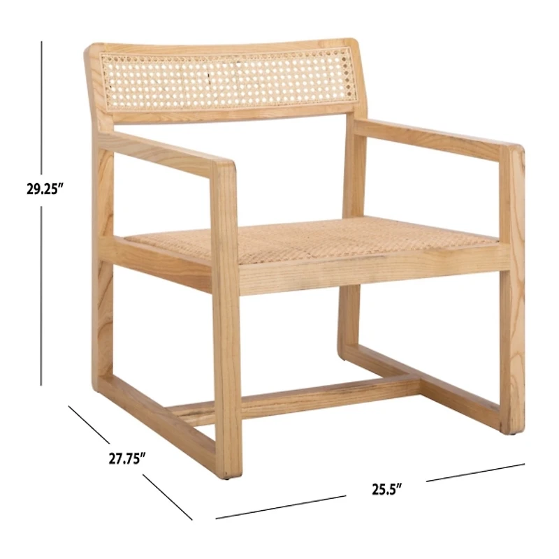 Natural Elm Wood Coastal Accent Chair