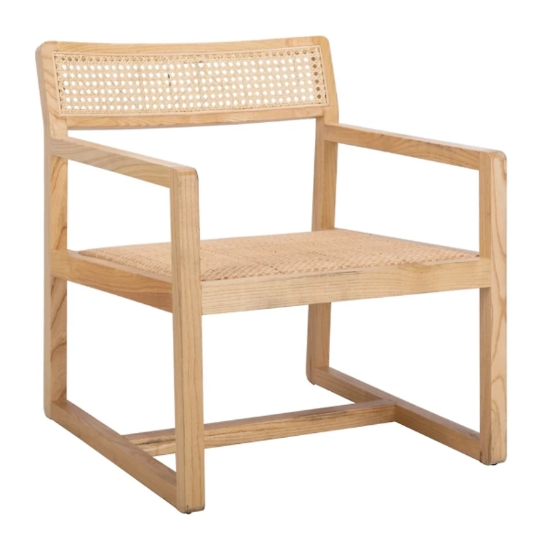Natural Elm Wood Coastal Accent Chair