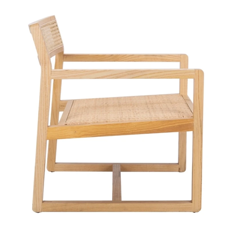 Natural Elm Wood Coastal Accent Chair