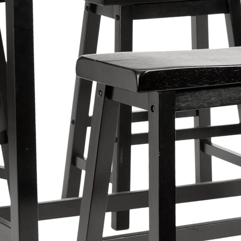 Espresso Oak Contemporary 4-pc. Stool & Table Set