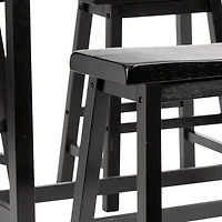 Espresso Oak Contemporary 4-pc. Stool & Table Set