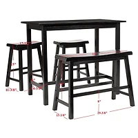 Espresso Oak Contemporary 4-pc. Stool & Table Set