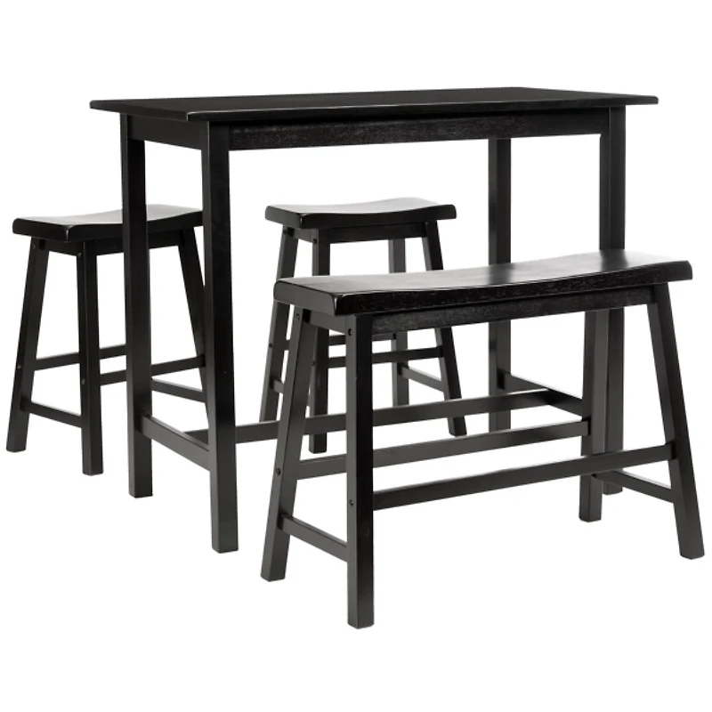 Espresso Oak Contemporary 4-pc. Stool & Table Set