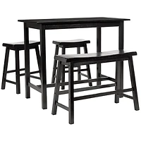 Espresso Oak Contemporary 4-pc. Stool & Table Set