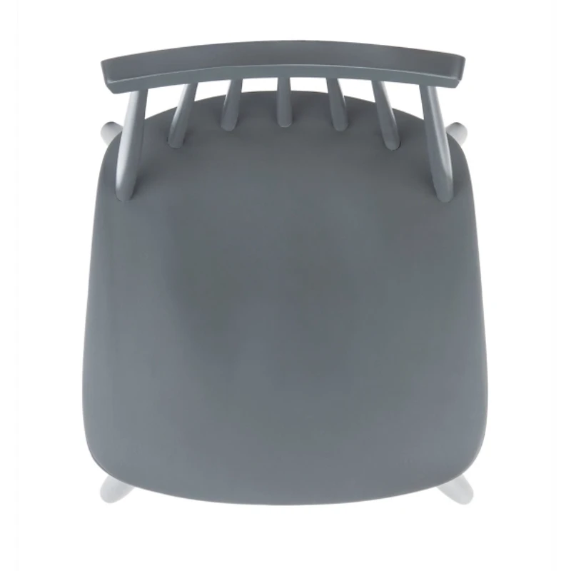 Gray Wood Scandinavian Bar Stools, Set of 2