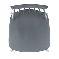 Gray Wood Scandinavian Bar Stools, Set of 2