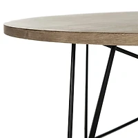 Round Natural Industrial Coffee Table