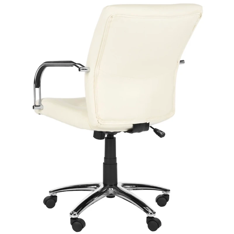 Cream Modern Chryssa Swivel Office Chair