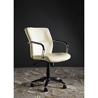 Cream Modern Chryssa Swivel Office Chair