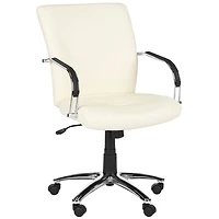 Cream Modern Chryssa Swivel Office Chair