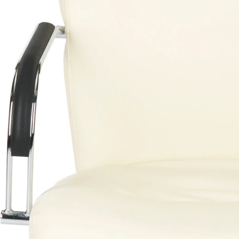 Cream Modern Chryssa Swivel Office Chair