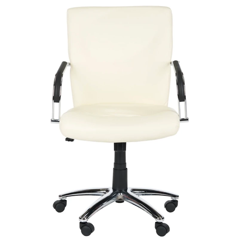 Cream Modern Chryssa Swivel Office Chair