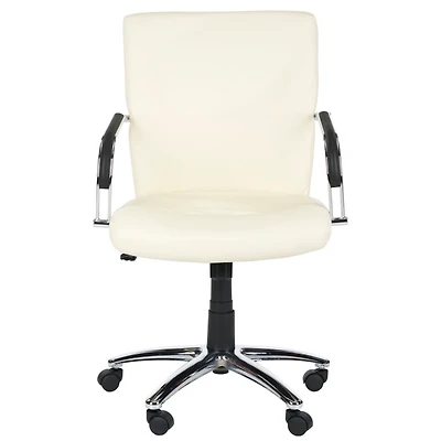 Cream Modern Chryssa Swivel Office Chair