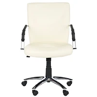Cream Modern Chryssa Swivel Office Chair