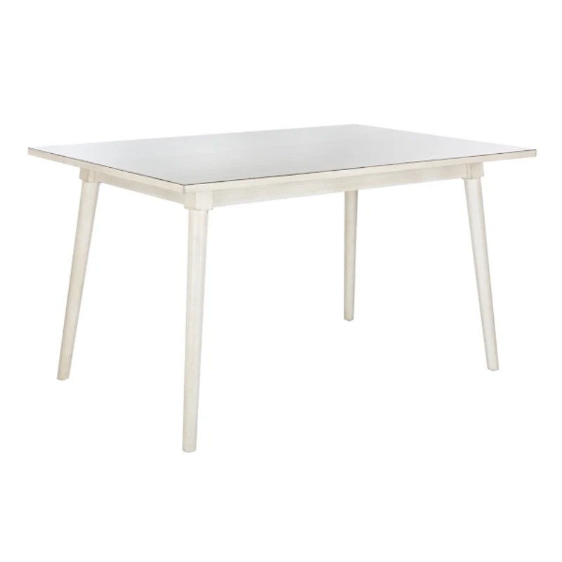 White Wood Tia Scandinavian Dining Table