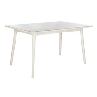 White Wood Tia Scandinavian Dining Table