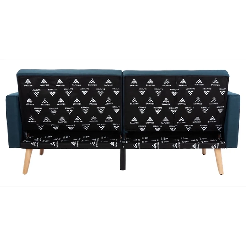 Blue Eucalyptus Mid-Century Convertible Loveseat