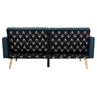 Blue Eucalyptus Mid-Century Convertible Loveseat