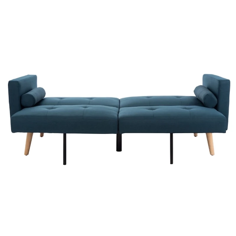 Blue Eucalyptus Mid-Century Convertible Loveseat