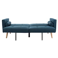 Blue Eucalyptus Mid-Century Convertible Loveseat