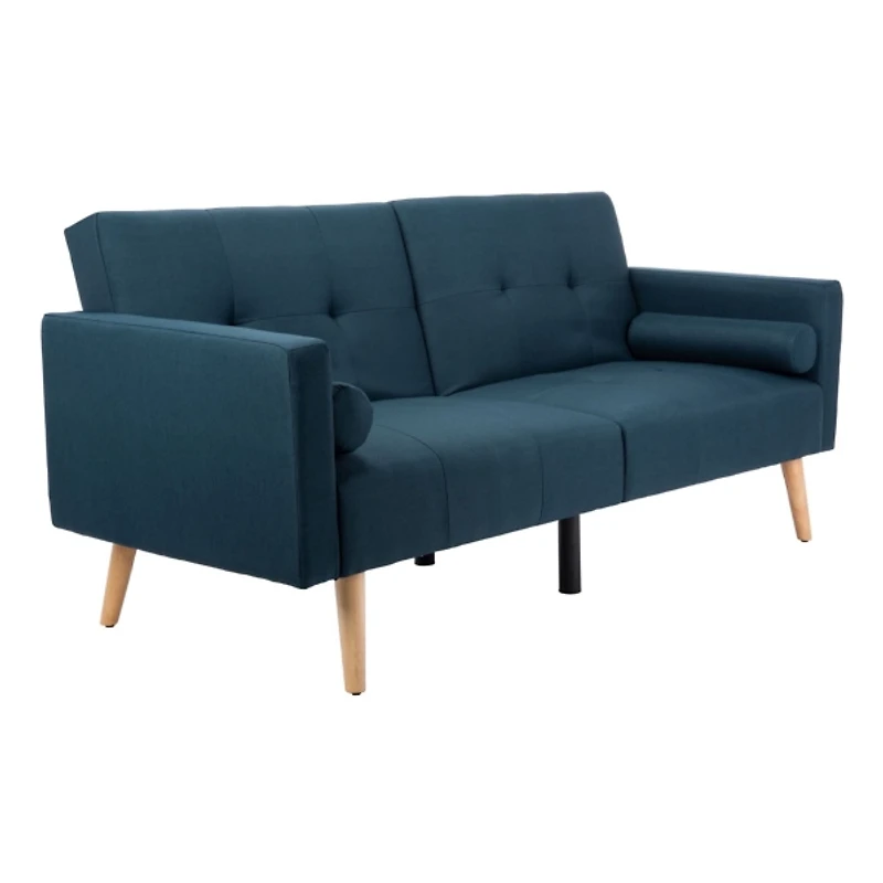 Blue Eucalyptus Mid-Century Convertible Loveseat
