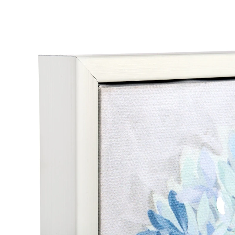 Blue Hydrangea Framed Canvas Art Print