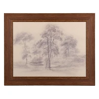 Treeline Sketch Framed Art Print