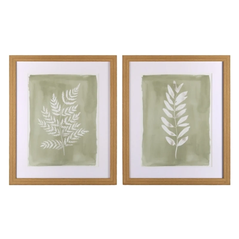Sage Botanicals Framed Art Prints, Set of 2